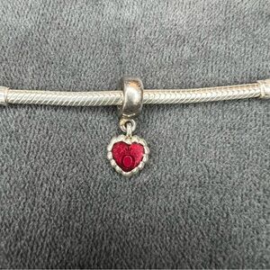 RETIRED Pandora Fuchsia Enamel Forever Dangle Charm